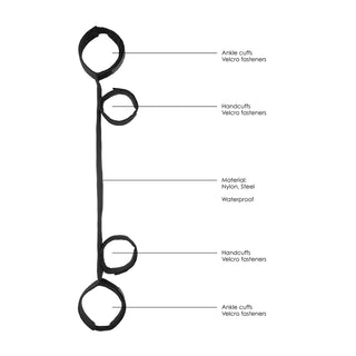Ouch Spreader Bar With Hand And Ankle Cuffs by Shots Toys – Discreet Sex Toys & Erotic Games from My Devilish Desires