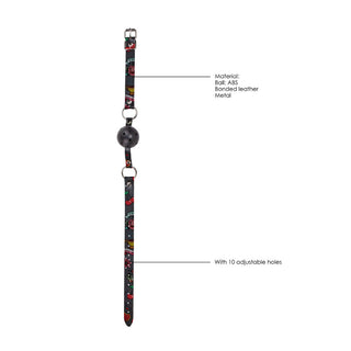 Ouch Breathable Ball Gag With Printed Leather Straps by Shots Toys – Discreet Sex Toys & Erotic Games from My Devilish Desires