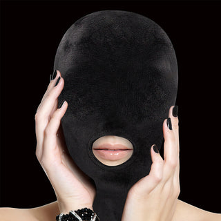 Ouch Velvet Mask With Mouth Opening by Shots Toys – Discreet Sex Toys & Erotic Games from My Devilish Desires