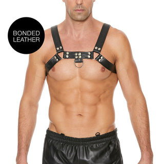 Ouch Chest Bulldog Harness Black Large to Xlarge by Shots Toys – Discreet Erotic Clothing from My Devilish Desires