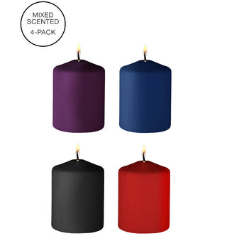Ouch 4 Pack Of Mixed Scented Tease Candles by Shots Toys – Discreet Sex Toys & Erotic Games from My Devilish Desires