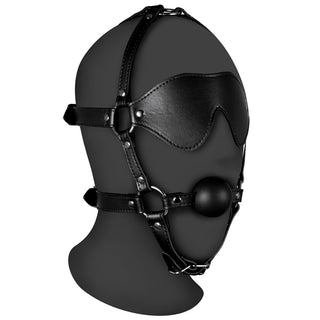 Ouch Xtreme Blindfolded Harness With Solid Ball Gag by Shots Toys – Discreet Sex Toys & Erotic Games from My Devilish Desires