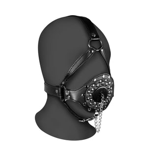 Open Mouth Gag Head Harness with Plug Stopper by Shots Toys – Discreet Sex Toys & Erotic Games from My Devilish Desires