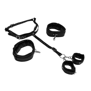 Body Harness with High and Hand Cuffs by Shots Toys – Discreet Sex Toys & Erotic Games from My Devilish Desires