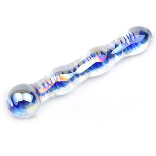 Blue Wavy Glass Dildo by Various Toy Brands – Discreet Sex Toys & Erotic Games from My Devilish Desires
