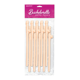 Bachelorette Party Favors 10 Pecker Straws Flesh by PipeDream – Discreet Party Favors from My Devilish Desires
