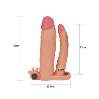 Lovetoy 3 Inch Vibrating Double Extender Flesh Pink by Lovetoy – Discreet Sex Toys & Erotic Games from My Devilish Desires