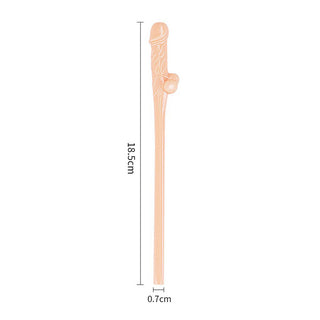Lovetoy Pack Of 9 Willy Straws Flesh Pink by Lovetoy – Discreet Cocktail Decorations from My Devilish Desires