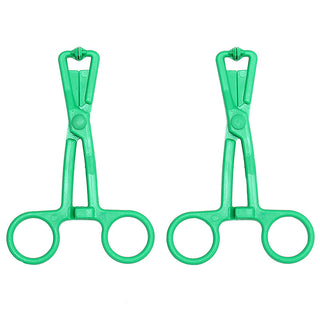 Green Scissor Nipple Clamps With Metal Chain by Rimba – Discreet Sex Toys & Erotic Games from My Devilish Desires