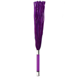 Purple Suede Flogger With Glass Handle And Crystal by Rimba – Discreet Sex Toys & Erotic Games from My Devilish Desires