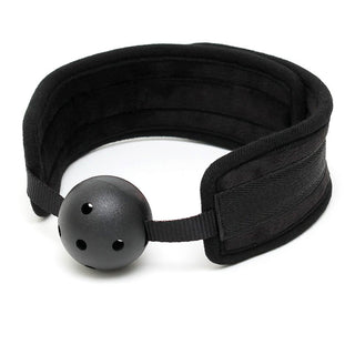 Black Padded Mouth Gag With Breathable Ball by Rimba – Discreet Sex Toys & Erotic Games from My Devilish Desires