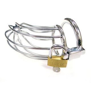 Rouge Stainless Steel Chasity Cock Cage With Padlock by Rouge Garments – Discreet Sex Toys & Erotic Games from My Devilish Desires