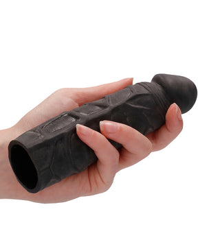 RealRock 7 Inch Penis Sleeve Black by Shots Toys – Discreet Sex Toys & Erotic Games from My Devilish Desires