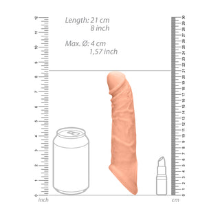 RealRock 8 Inch Penis Sleeve Flesh Pink by Shots Toys – Discreet Sex Toys & Erotic Games from My Devilish Desires