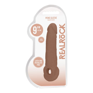 RealRock 9 Inch Penis Sleeve Flesh Tan by Shots Toys – Discreet Sex Toys & Erotic Games from My Devilish Desires