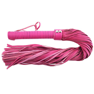 Rouge Garments Large Pink Leather Flogger by Rouge Garments – Discreet Sex Toys & Erotic Games from My Devilish Desires