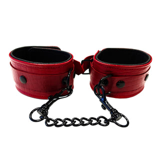 Rouge Garments Leather Croc Print Ankle Cuffs by Rouge Garments – Discreet Sex Toys & Erotic Games from My Devilish Desires