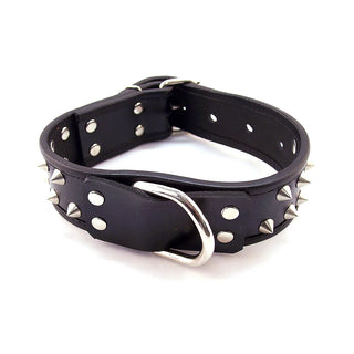 Rouge Garments Black Leather Studded Collar by Rouge Garments – Discreet Neckties from My Devilish Desires