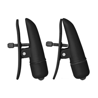 Nipplettes Vibrating Black Nipple Clamps by California Exotic – Discreet Sex Toys & Erotic Games from My Devilish Desires