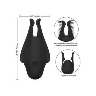Rechargeable Nipplettes Vibrating Nipple Clamps by California Exotic – Discreet Sex Toys & Erotic Games from My Devilish Desires