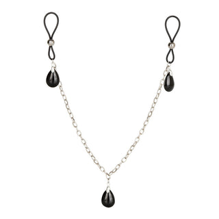Nipple Play Non Piercing Nipple Chain Jewellery Onyx by California Exotic – Discreet Erotic Clothing from My Devilish Desires