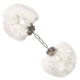 Ultra Fluffy Furry Cuffs White by California Exotic – Discreet Sex Toys & Erotic Games from My Devilish Desires