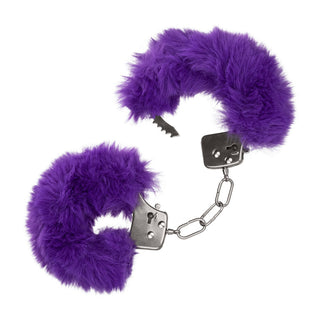 Ultra Fluffy Furry Cuffs Purple by California Exotic – Discreet Sex Toys & Erotic Games from My Devilish Desires