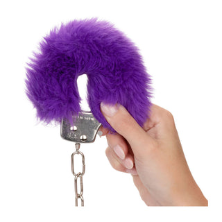Ultra Fluffy Furry Cuffs Purple by California Exotic – Discreet Sex Toys & Erotic Games from My Devilish Desires