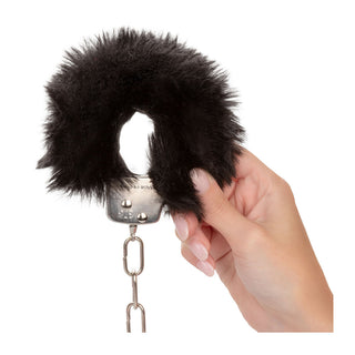 Ultra Fluffy Furry Cuffs Black by California Exotic – Discreet Sex Toys & Erotic Games from My Devilish Desires