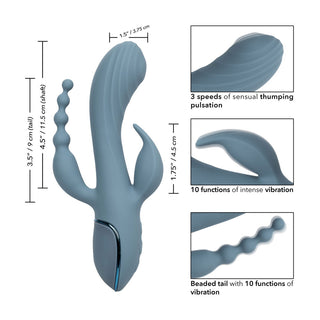 Triple Ecstasy Triple Motor Stimulator by California Exotic – Discreet Sex Toys & Erotic Games from My Devilish Desires