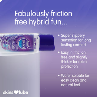 Skins Fusion Hybrid Silicone And Waterbased Lubricant 130ml by Skins Condoms – Discreet Personal Lubricants from My Devilish Desires