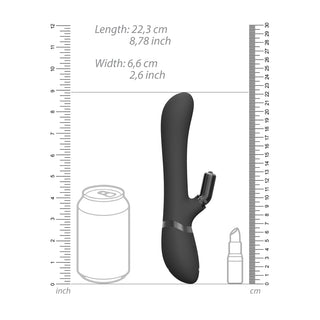 Vive Chou Double Action Interchangeable Rabbit Vibrator Black by Shots Toys – Discreet Sex Toys & Erotic Games from My Devilish Desires