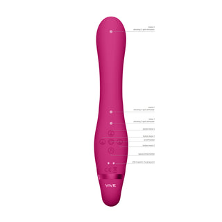 Vive Suki Triple Action Strapless Strap On Vibrator Pink by Shots Toys – Discreet Sex Toys & Erotic Games from My Devilish Desires