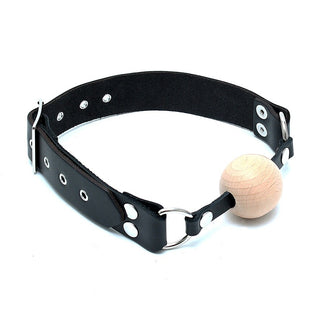 Leather Gag With Wooden Ball by Rimba – Discreet Sex Toys & Erotic Games from My Devilish Desires