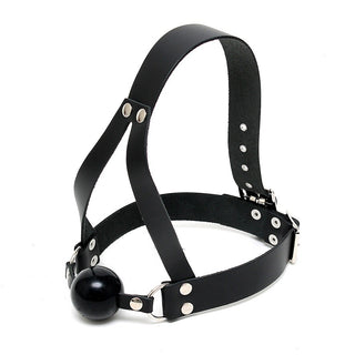 Leather Ball Gag And Head Harness by Rimba – Discreet Sex Toys & Erotic Games from My Devilish Desires