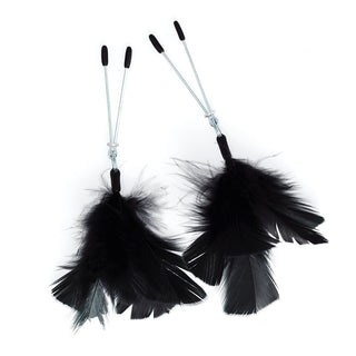 Black Feather Nipple Clamps by Rimba – Discreet Sex Toys & Erotic Games from My Devilish Desires