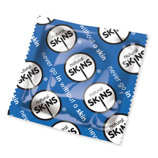 Skins Natural x50 Condoms (Blue) by Skins Condoms – Discreet Condoms from My Devilish Desires