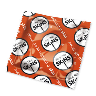 Skins Ultra Thin Condoms x50 (Red) by Skins Condoms – Discreet Condoms from My Devilish Desires